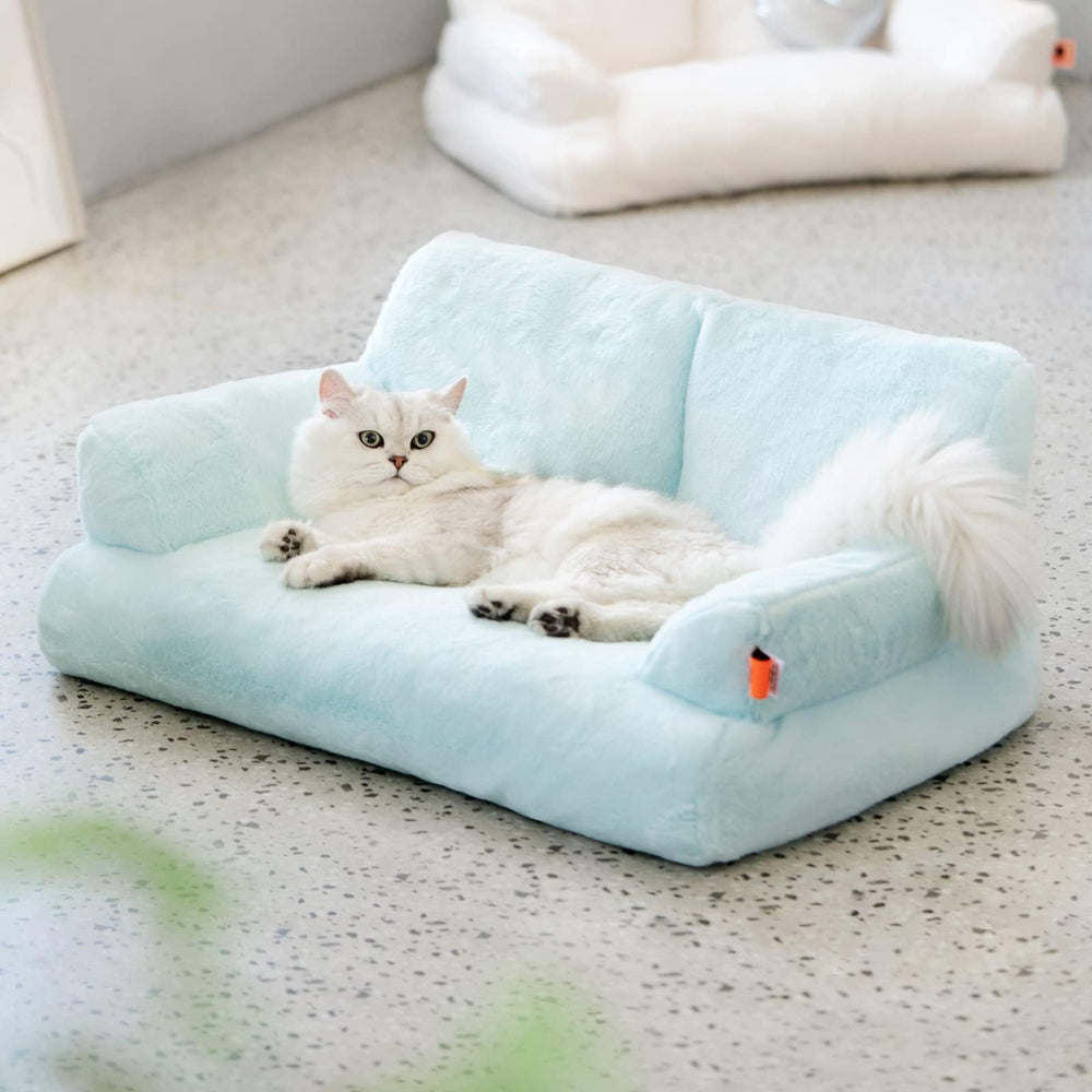 MEWOOFUN cat bed in-use shows a comfy resting spot for naps