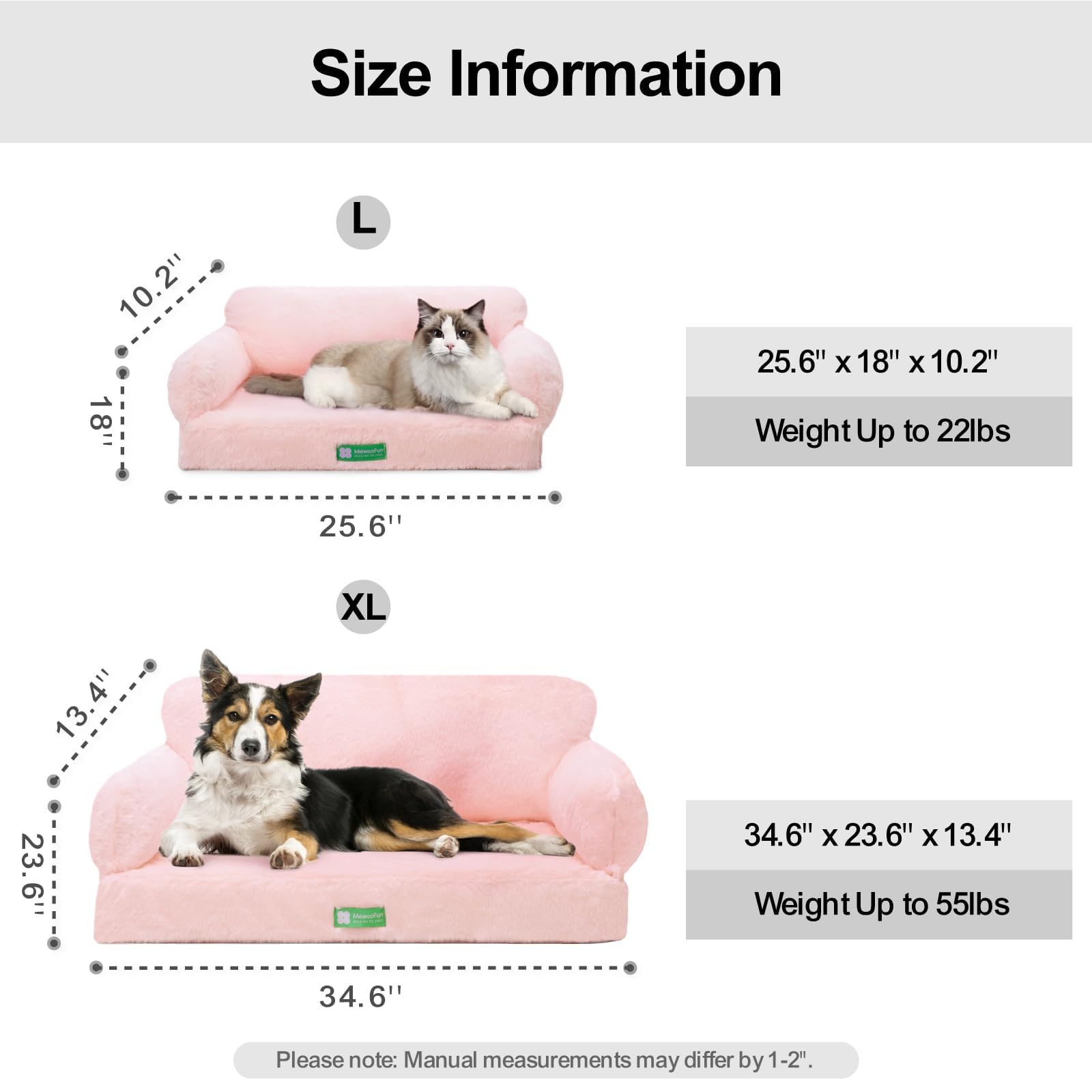 MEWOOFUN cat bed medium-pink adds stylish, pet-friendly decor to your space.