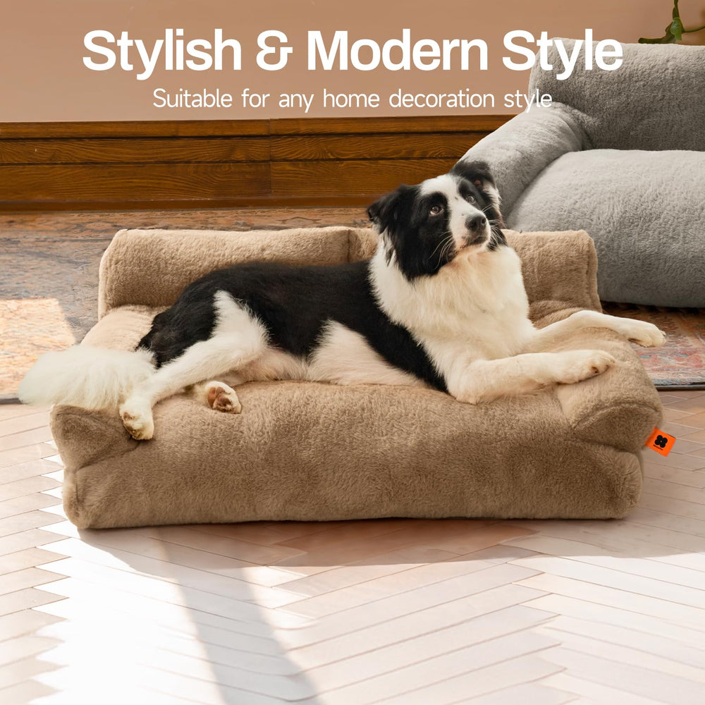 MEWOOFUN vacuum-packed box opens to fluffy, inviting pet couch