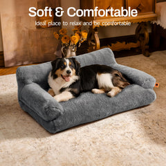 MEWOOFUN fluffy-dog-sofa delivers cozy comfort for small and medium dogs.