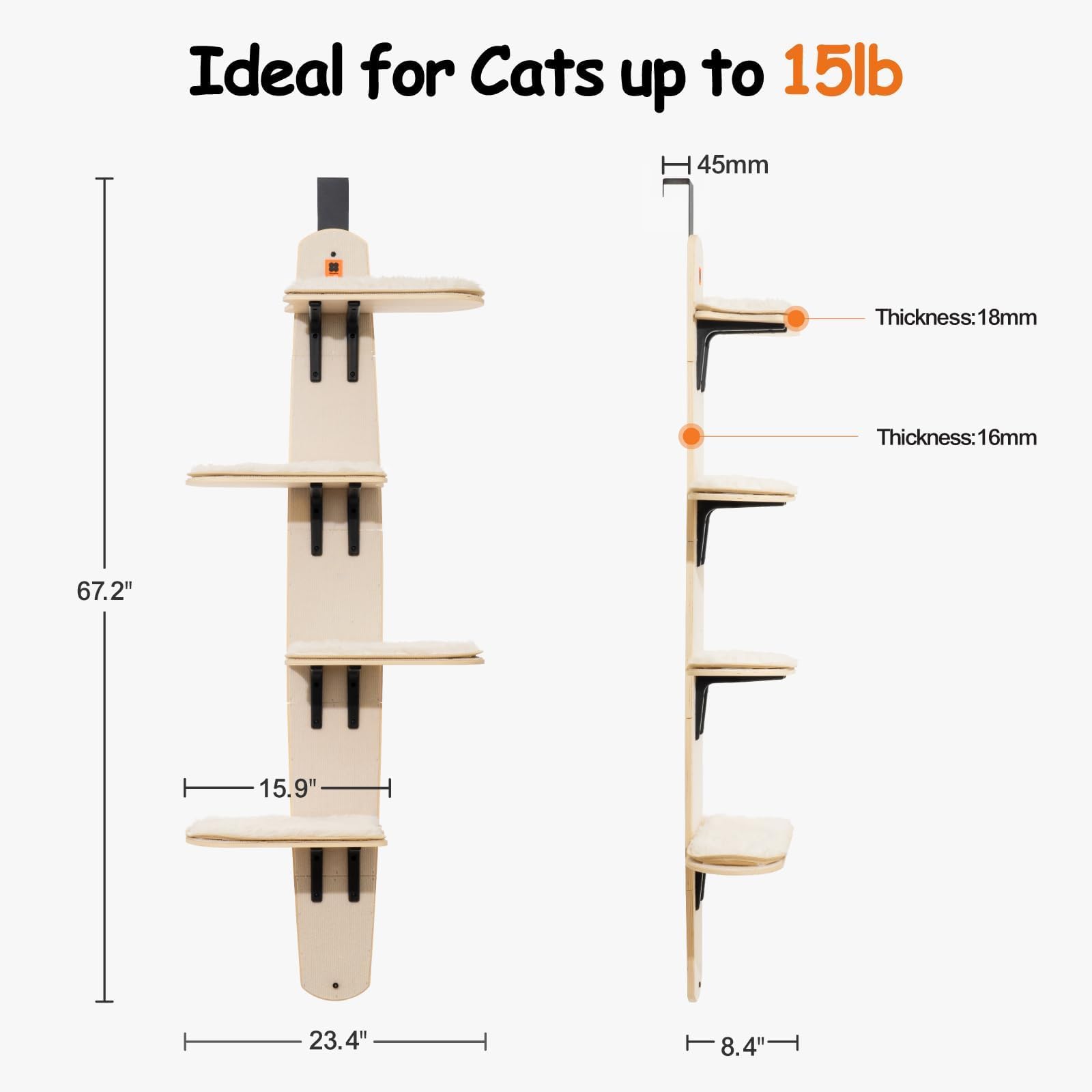 MEWOOFUN indoor play-rest area illustrates enrichment and safe elevations