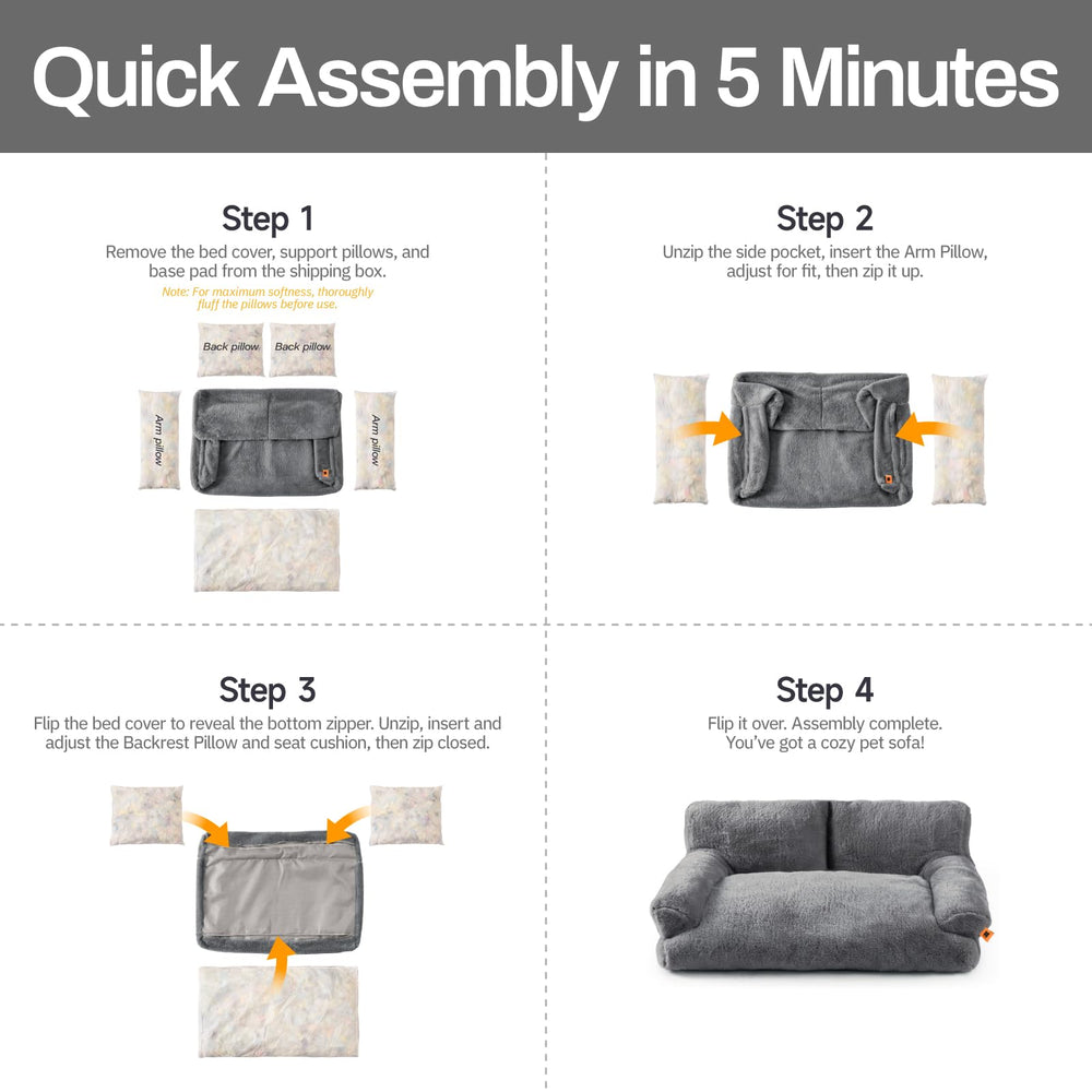 MEWOOFUN bed-inner-filling accessible for easy cleaning.