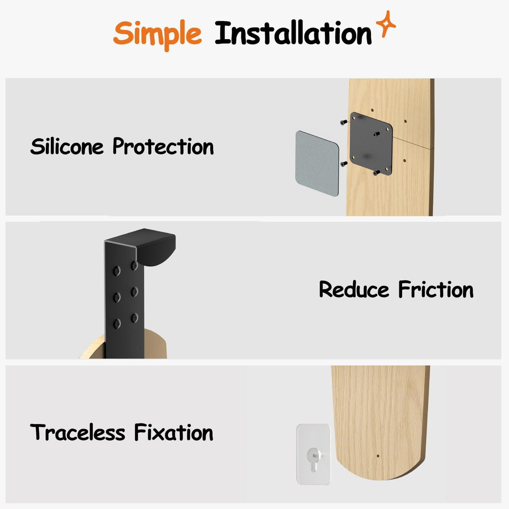 MEWOOFUN over-door mount compatibility shows door-friendly design and adjustable fit