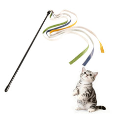 MewraThetify Catisfy wand with rainbow streamers invites active indoor play