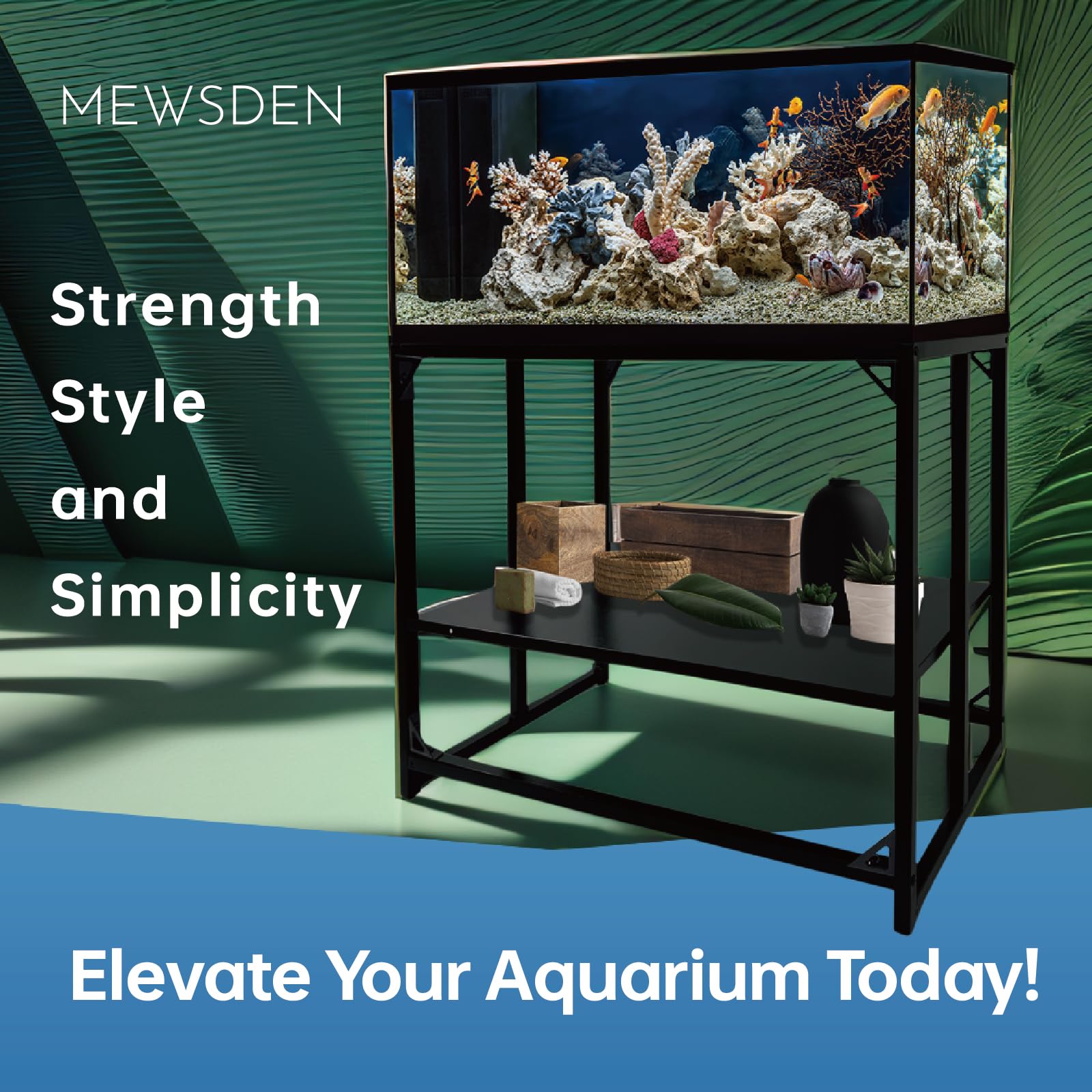 MEWSDEN dimensions ensure compatibility with most 35-50 gallon tanks