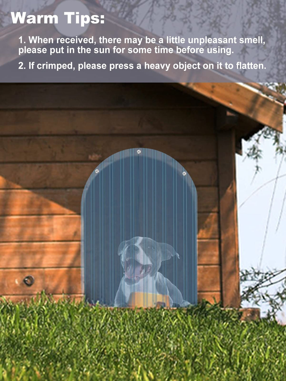 MEWTOGO dog door flap easy installation with drill-and-attach steps