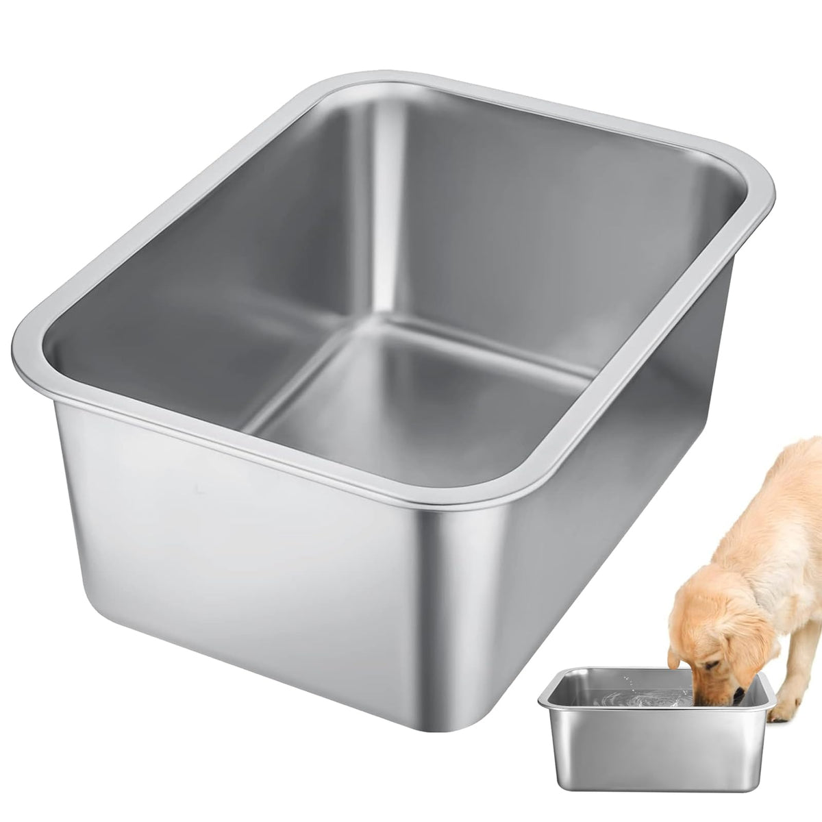 MEWTOGO 3-gallon dog bowl front view highlights large capacity for big dogs