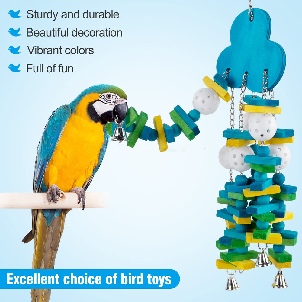 MEWTOGO blueberry parrot toy bell adds bright attention-grabbing chime