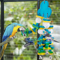 MEWTOGO blueberry parrot toy easy hang hook for quick setup