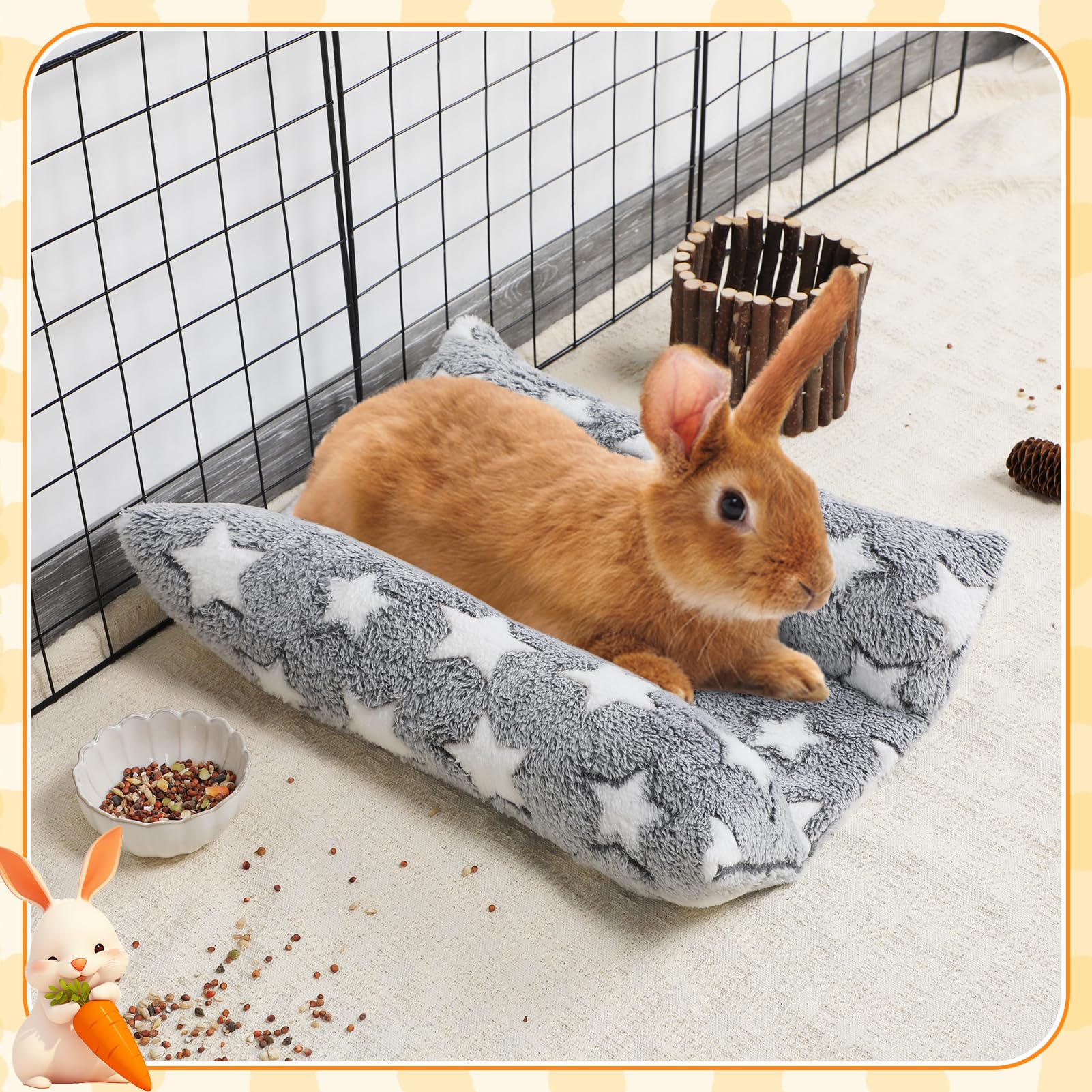MEWTOGO bunny bed 0.4in sponge center illustrating cushioned core