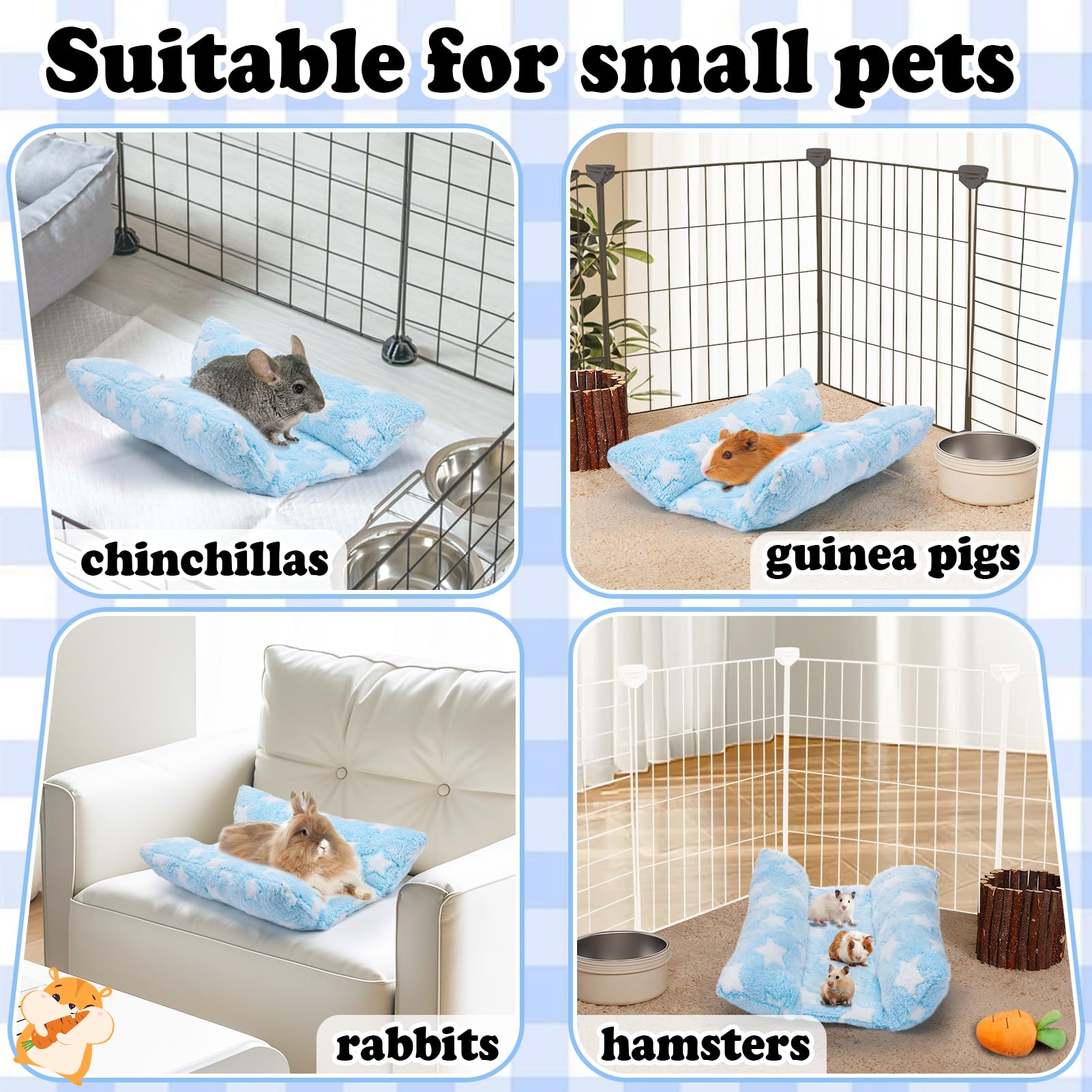 MEWTOGO bunny bed suitable for indoor use on cages, floors, sofas.