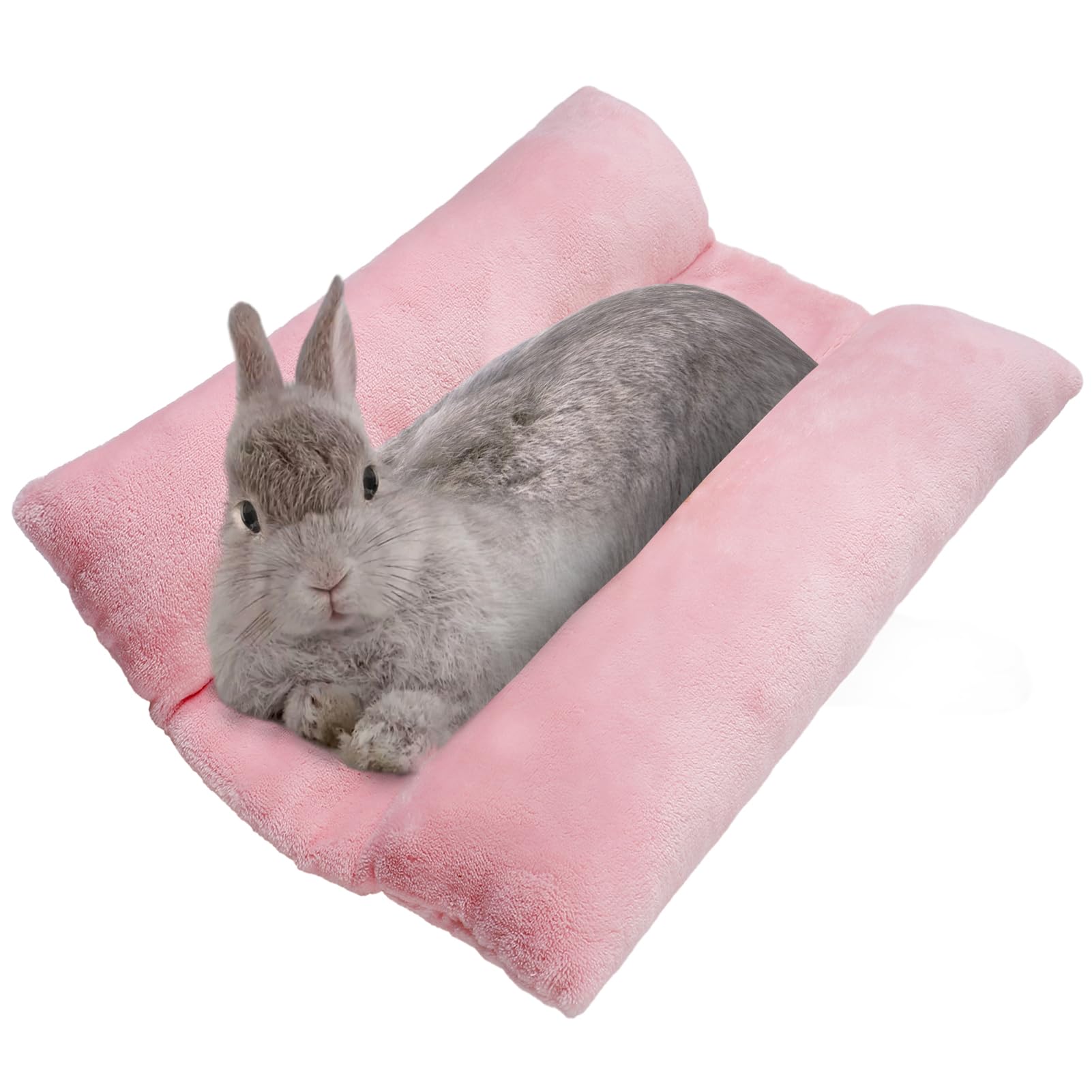 MEWTOGO bunny bed outer pillow cushions in pink offer a cozy resting spot.