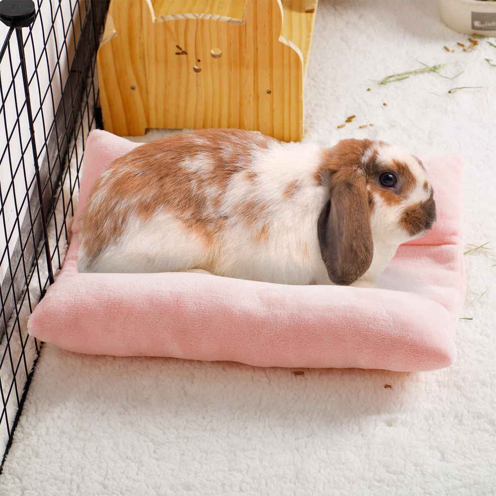 MEWTOGO bunny bed side cushion detail adds plush support.