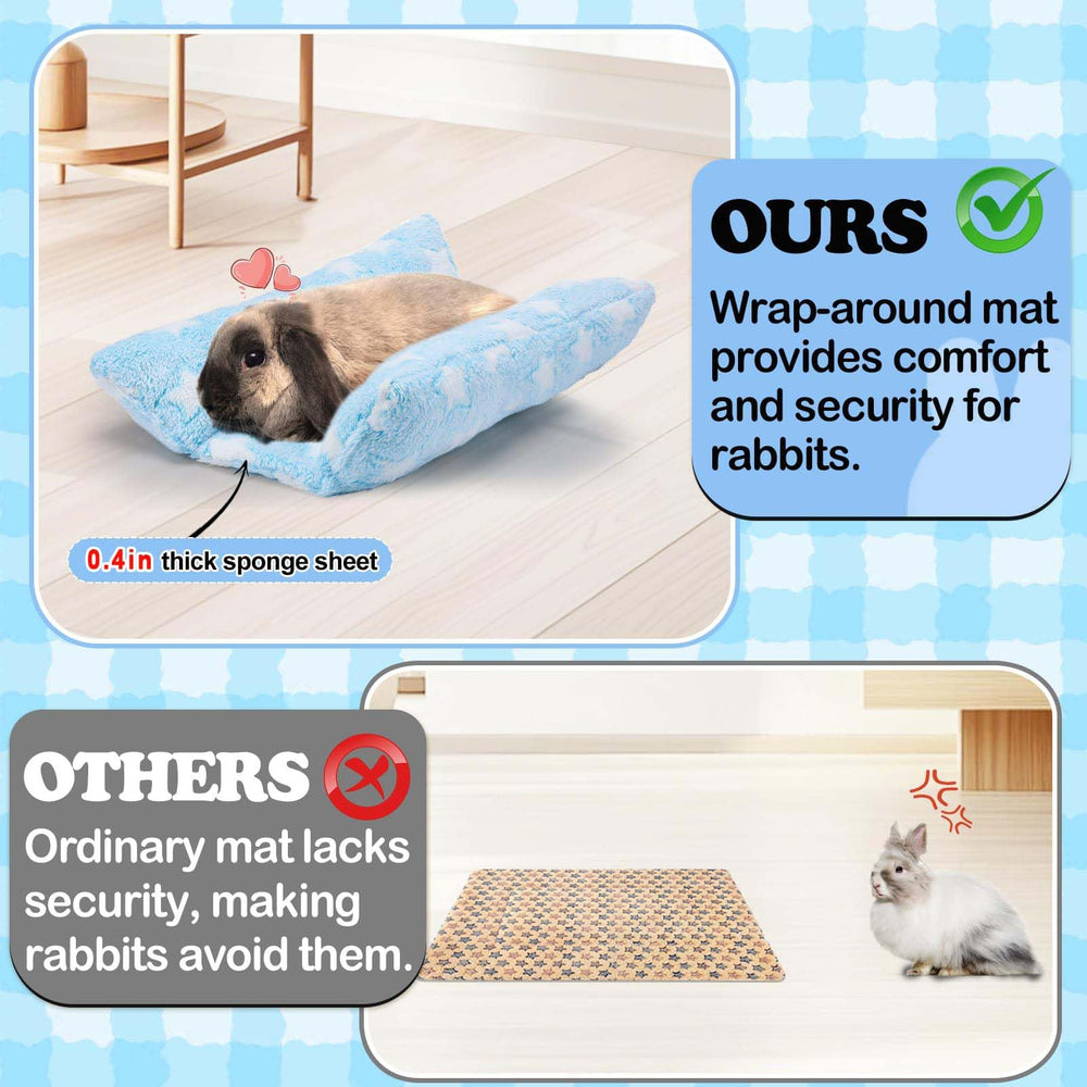 MEWTOGO bunny bed star pattern design for stylish pet comfort.