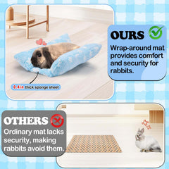 MEWTOGO bunny bed star pattern design for stylish pet comfort.
