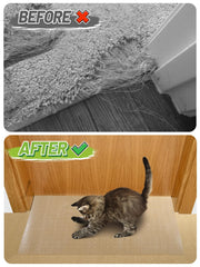 MEWTOGO carpet protector cut-to-pieces shows easy doorway customization