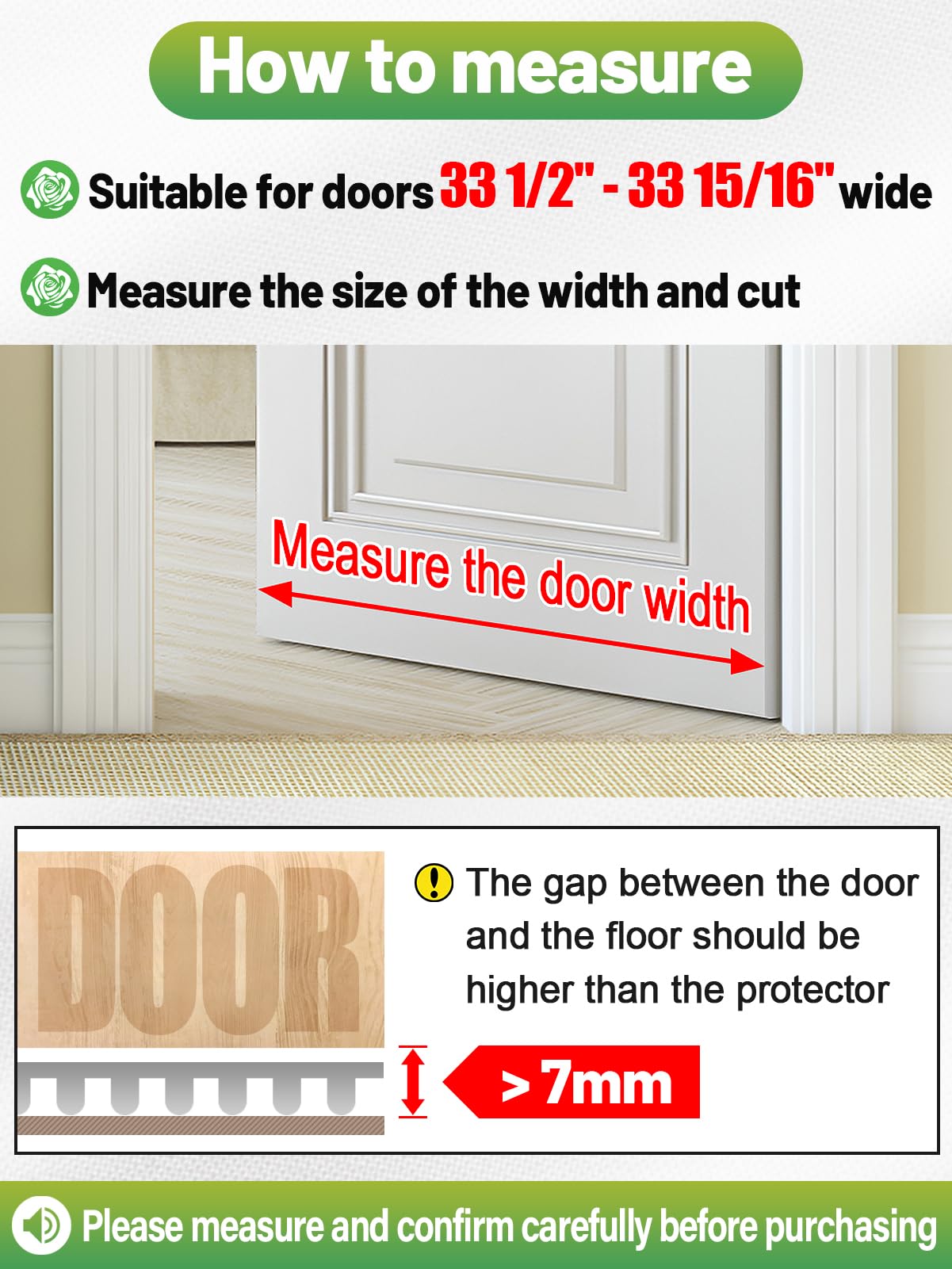 MEWTOGO carpet protector transparent design stays unobtrusive on rugs