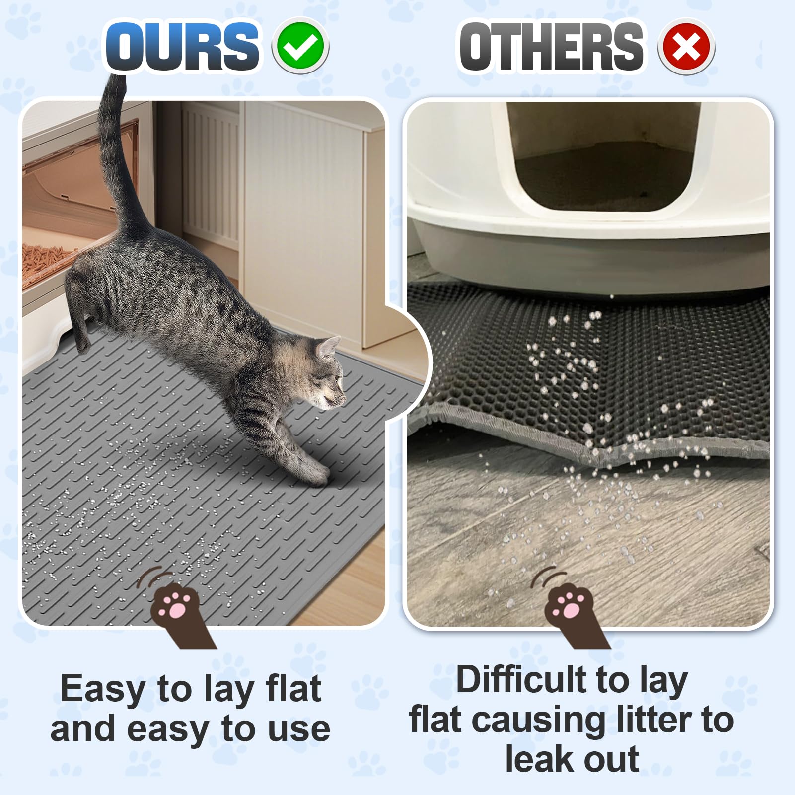 MEWTOGO cat mat being rinsed for quick cleaning