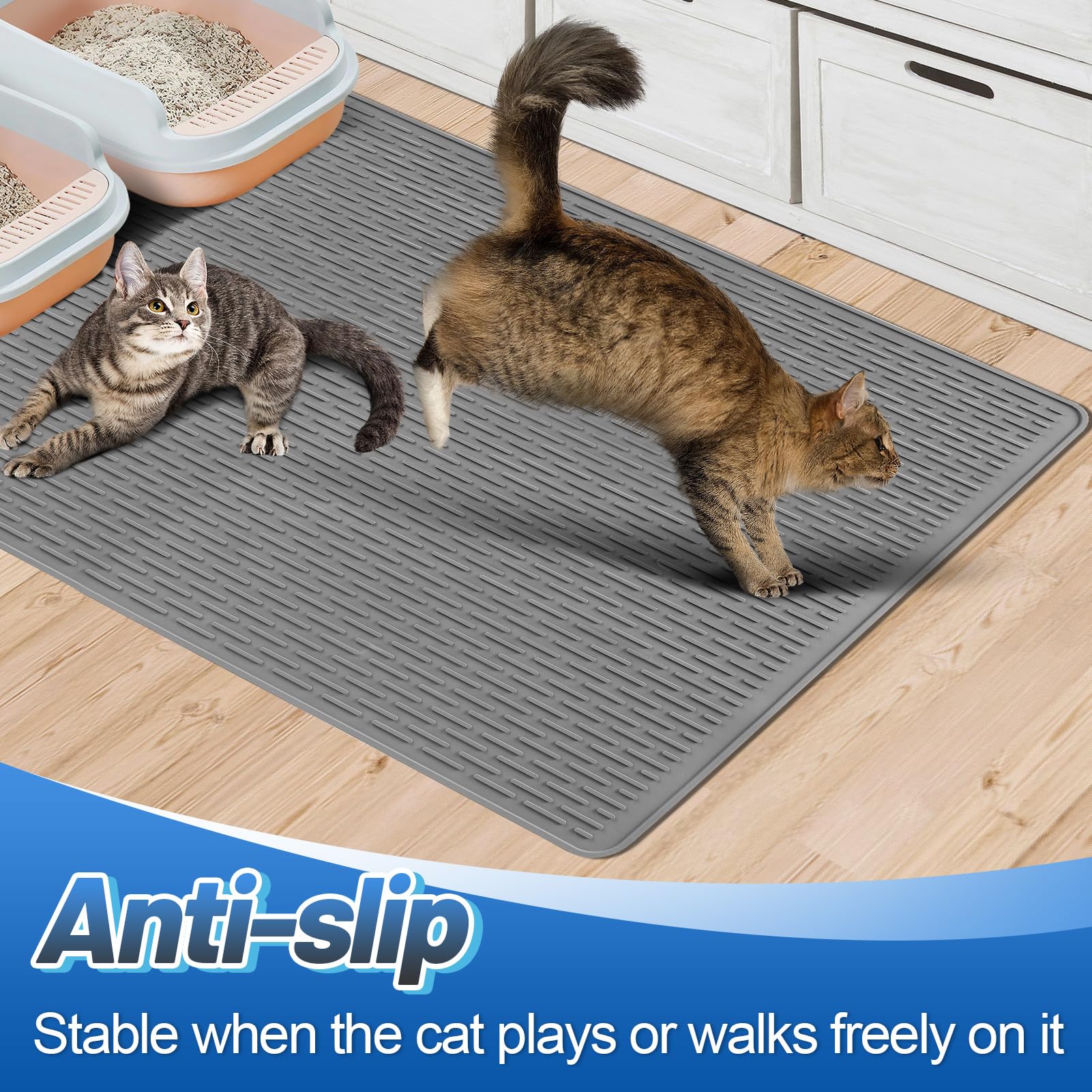MEWTOGO cat mat gray color blends home