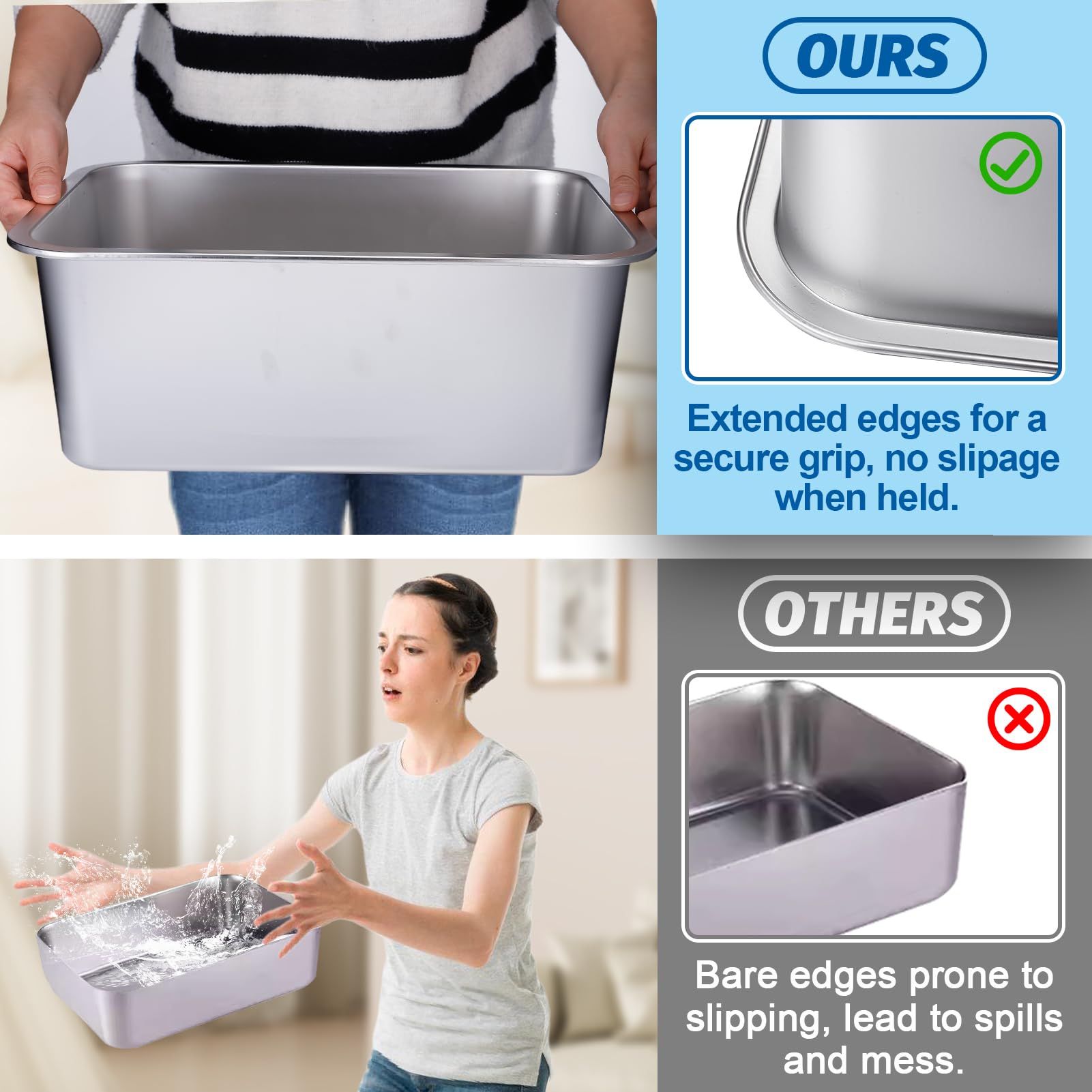 Mewtogo dishwasher-safe stainless steel bowl after washing for quick cleaning.