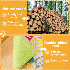 MEWTOGO castle roof mat demonstrates washable, double-sided comfort and easy cleaning.