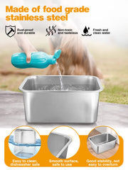 MEWTOGO large dog bowl stability design reduces overturning during drinking