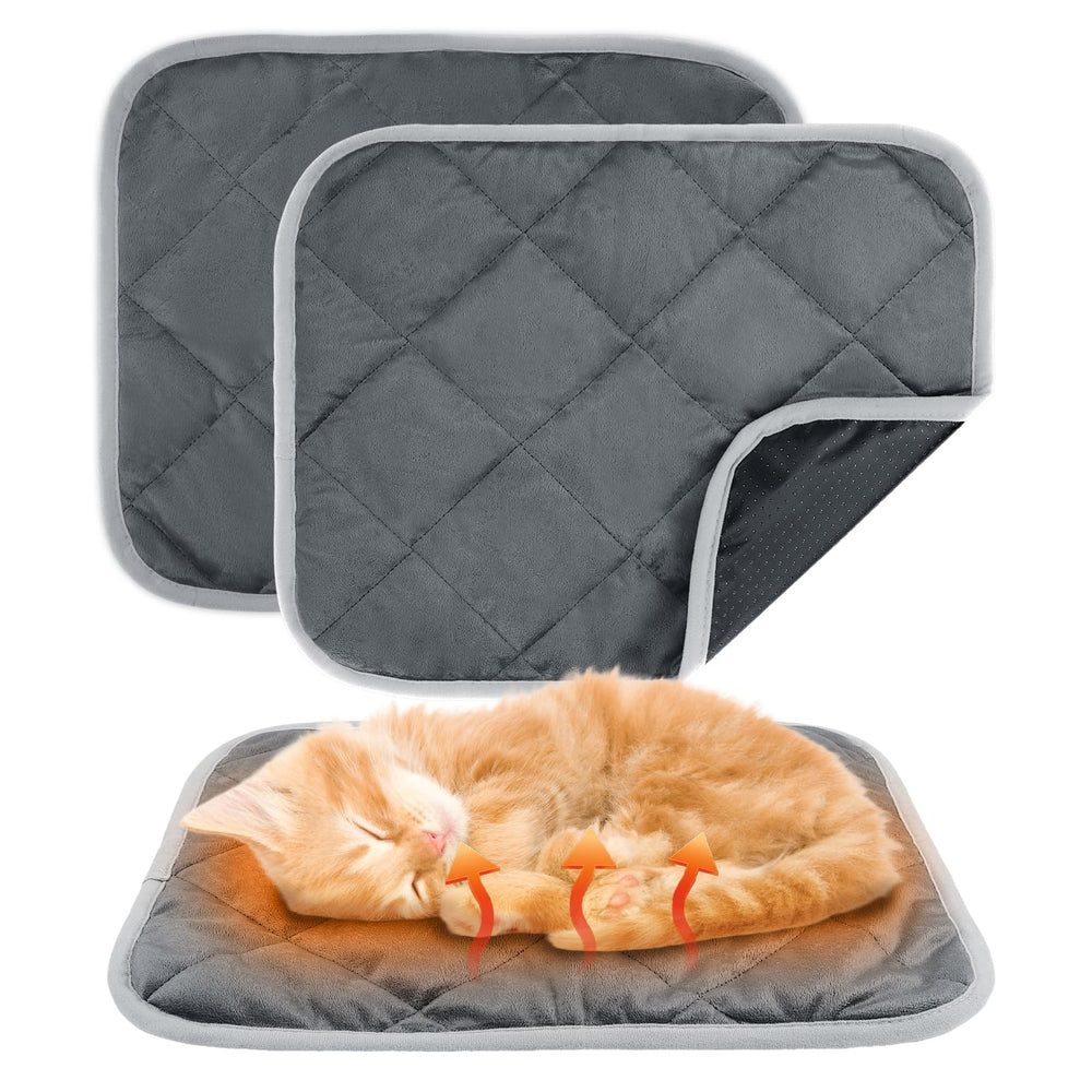 MEWTOGO self-warming cat bed mat close-up shows soft fleece for cozy warmth.