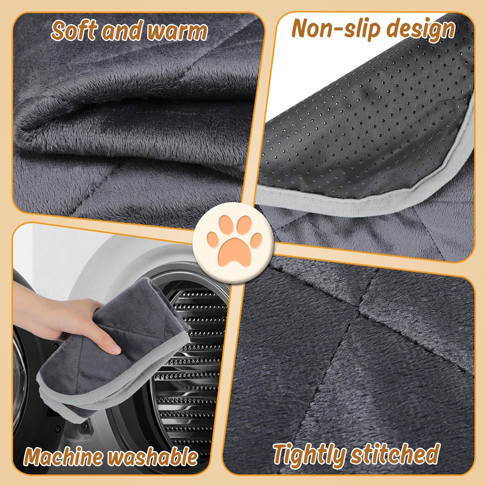 MEWTOGO self-warming cat bed mat 15x19 inches fits beds, cages, and floors