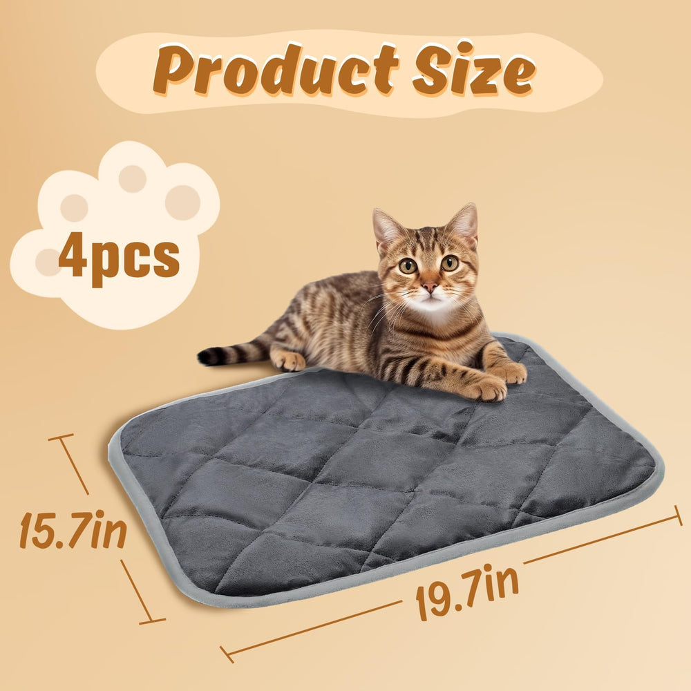 MEWTOGO self-warming cat bed mat anti-slip bottom keeps it in place
