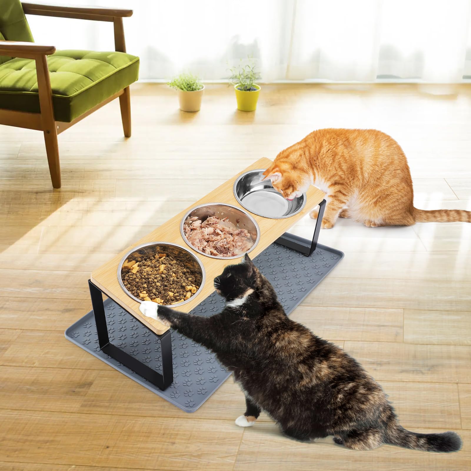 MEWTOGO for small pets indoors supports tidy meals for cats and small dogs.