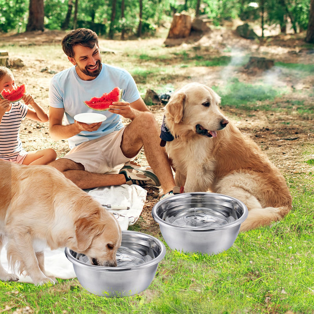 MEWTOGO stackable large dog bowls ideal for travel and storage