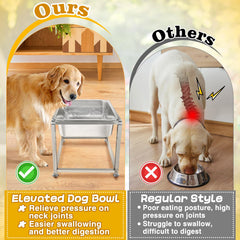 MEWTOGO stainless steel dog bowl is rust-resistant and easy to keep clean