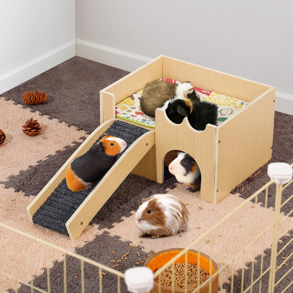 MEWTOGO Upgraded Guinea Pig Castle ready for easy assembly and lasting use.