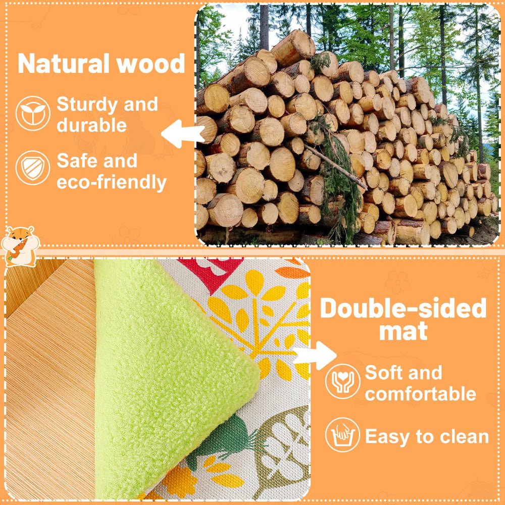 MEWTOGO guinea pig castle soft mat is double-sided and washable for clean comfort.