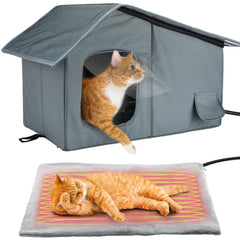 MEWTOGO weatherproof cat house roof providing rain protection for outdoor cats