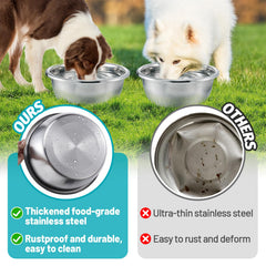 MEWTOGO wide opening dog water bowl enabling multiple dogs to drink