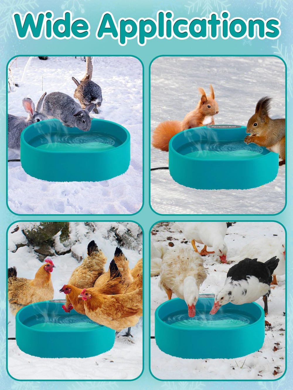 MEWTOGO winter outdoor use water bowl keeps hydration in cold weather