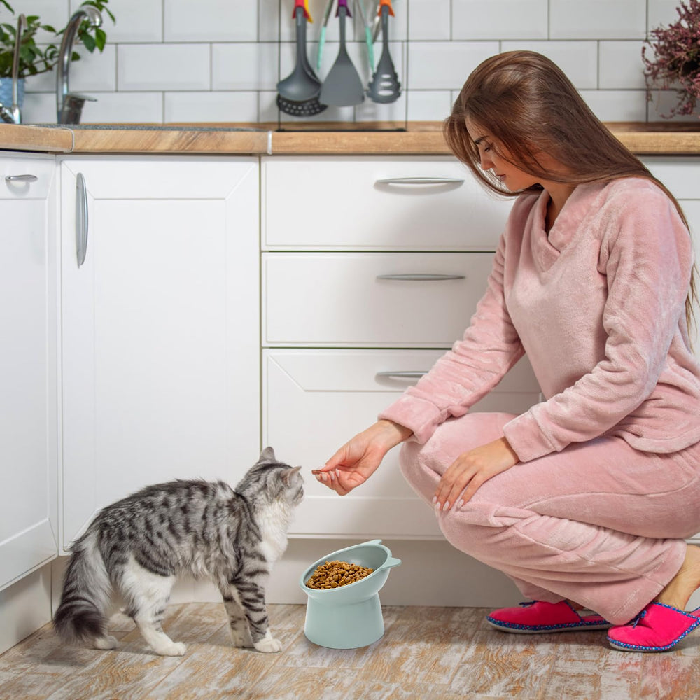 Mezchi indoor-outdoor suitable bowls work with dry or wet food.