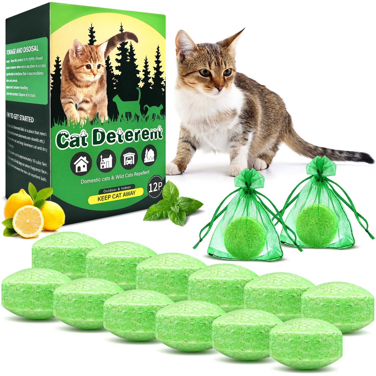 Mgkenk cat deterrent outdoor 12-pack protects yard from cats and stray dogs