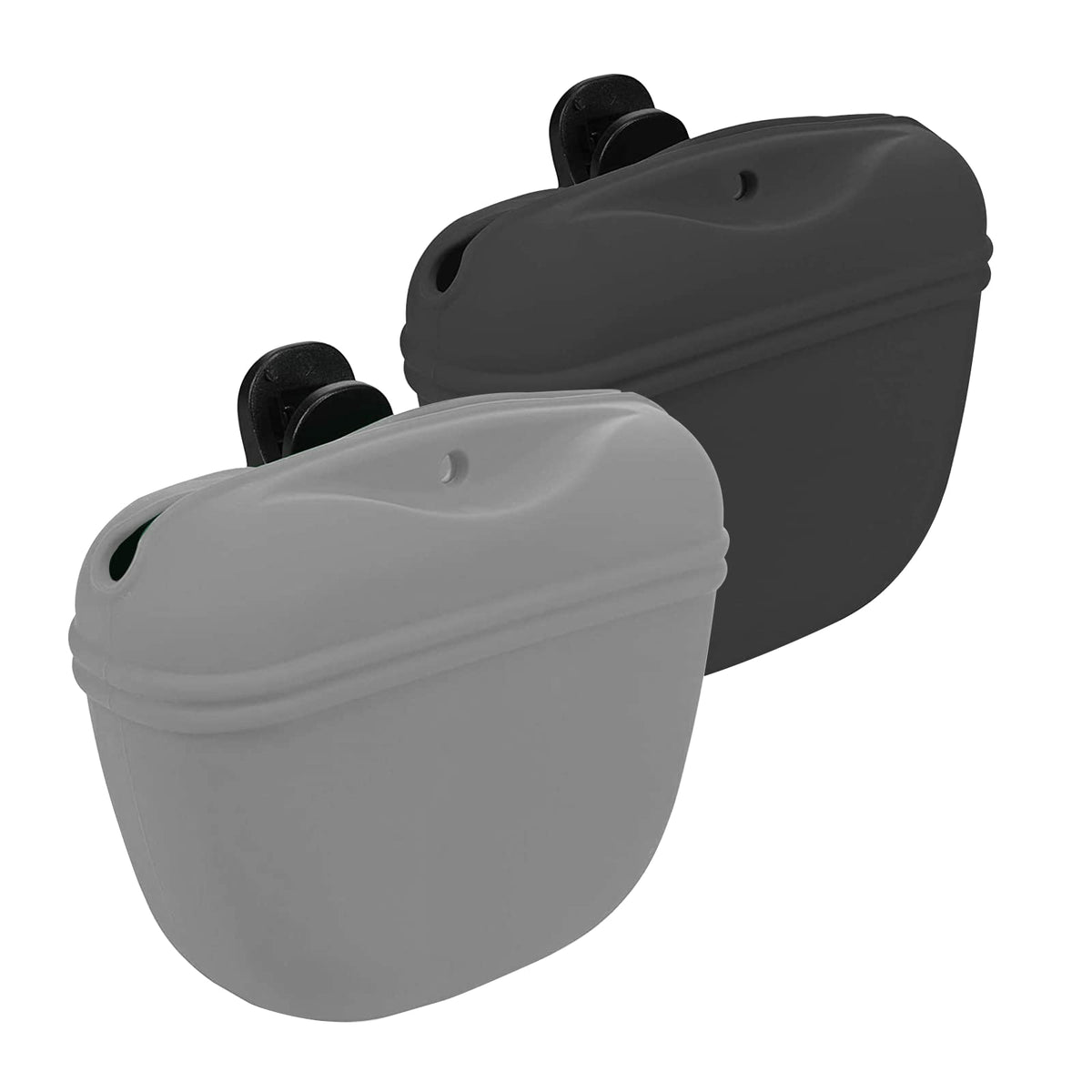 MGKSHADOW dog treat pouch grey front view for training on walks