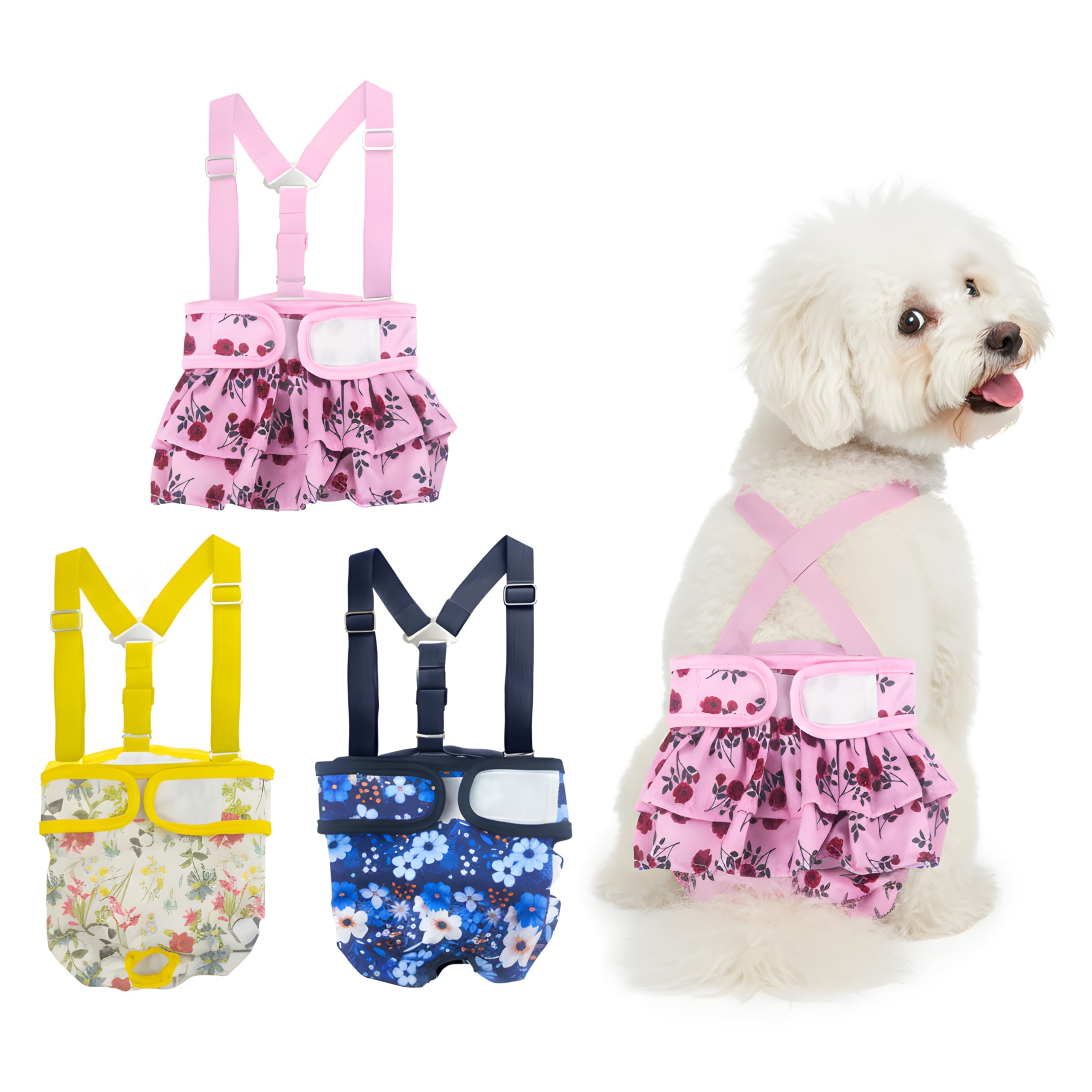 MGY Washable Female Dog Diaper with soft cotton lining for all-day comfort