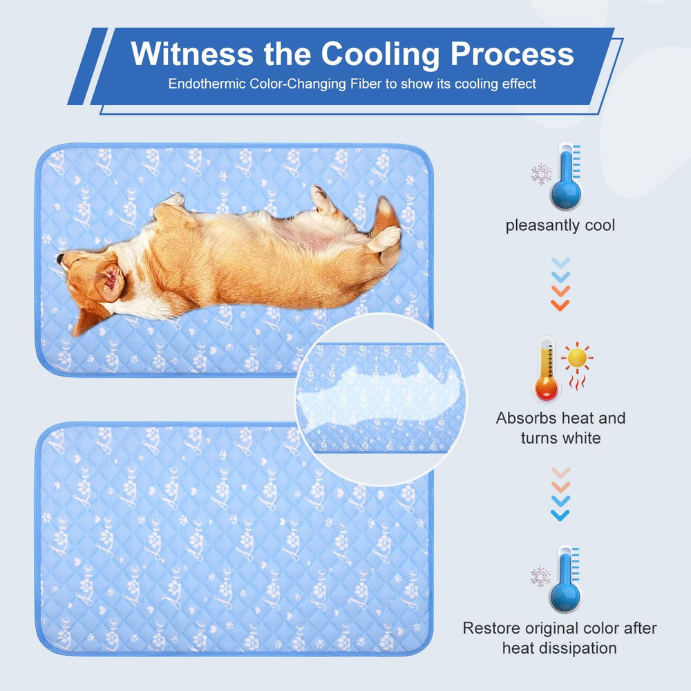 MH MYLUNE HOME dog cooling mat double-sided design offers seasonal versatility for year-round pet lounging.