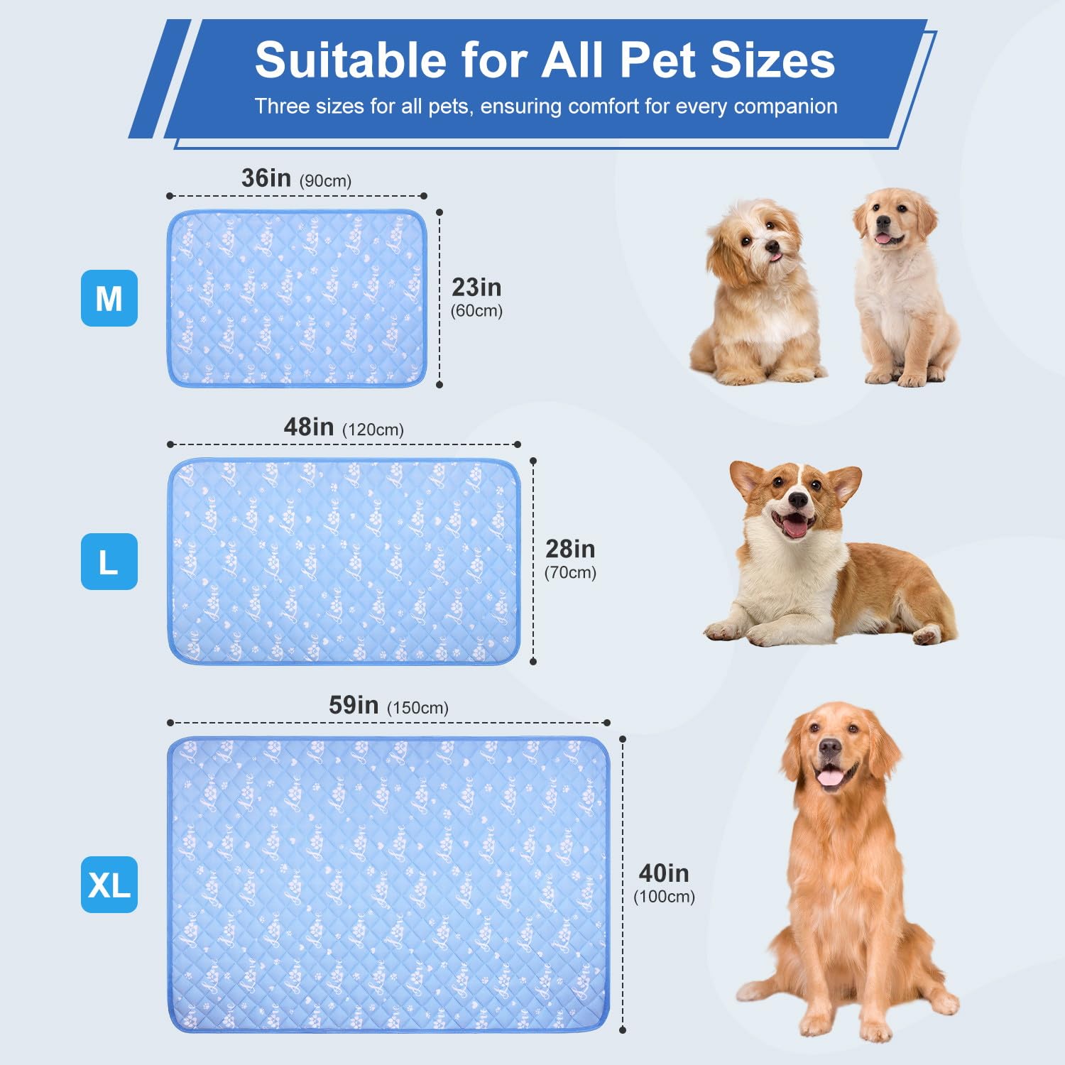 MH MYLUNE HOME dog cooling mat safe durable materials ensure pet-friendly use.