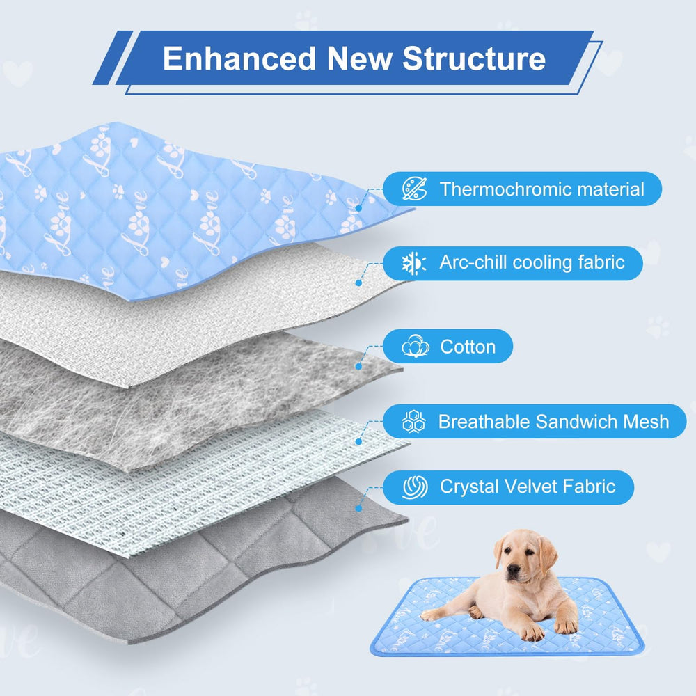 MH MYLUNE HOME dog cooling mat soft coral fleece side provides warm comfort during colder months.