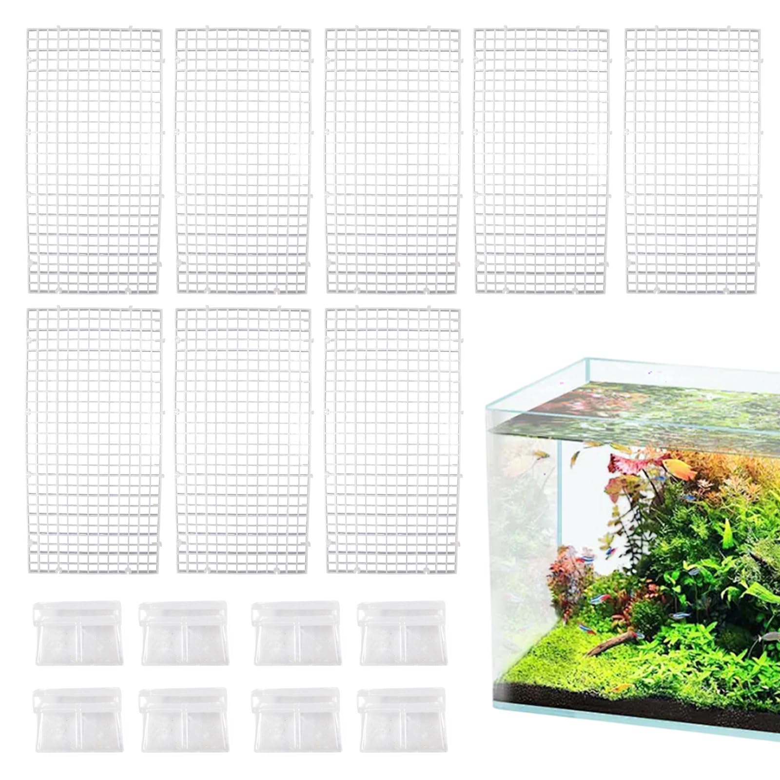 MHLLGN 8-pack tank lid grid panel for secure ventilation and full visibility.