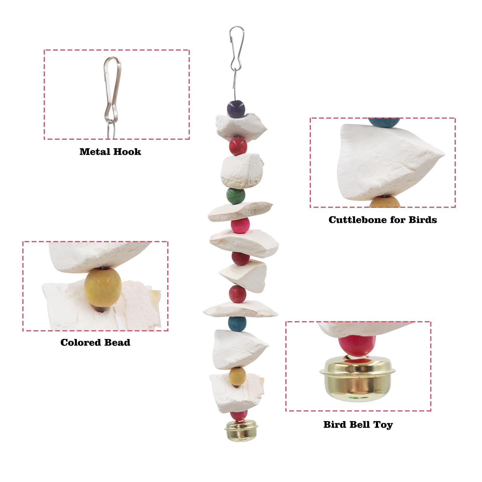 MHLLGN beak grinding stone supports natural beak maintenance during chewing.