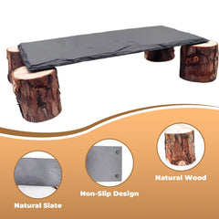 MHLLGN terrarium decor slate-rock complements enclosure while offering enrichment and hiding spots