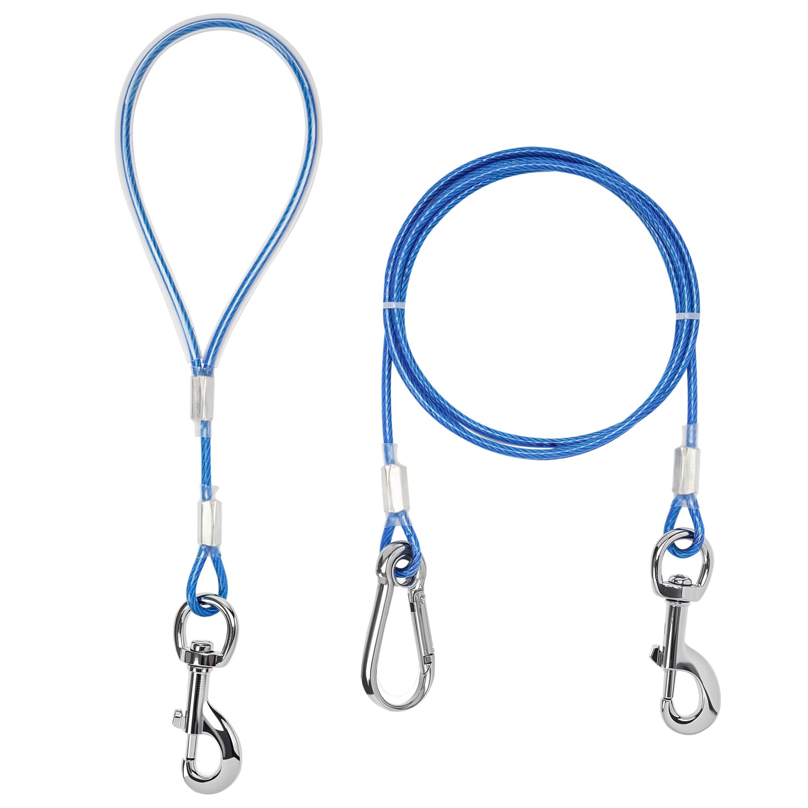 Mi Metty chew-proof dog leash with steel rope demonstrates durability for heavy chewers