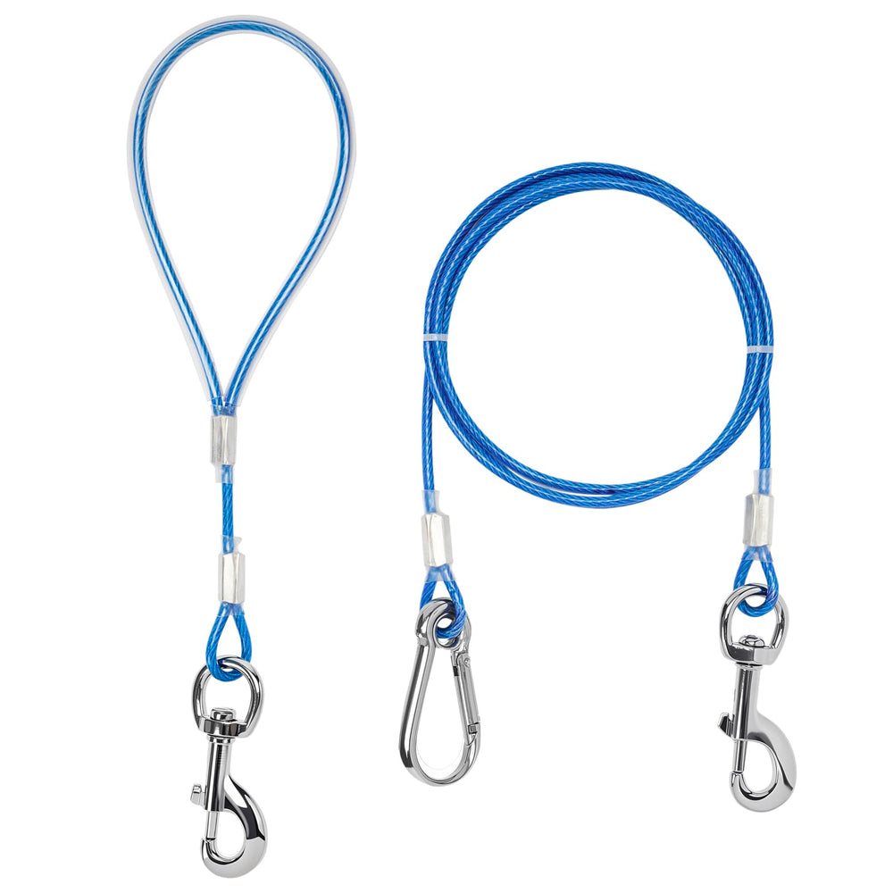 Mi Metty chew-proof dog leash with steel rope demonstrates durability for heavy chewers