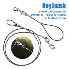 Mi Metty chew-proof cable leash close-up steel detailing for durability